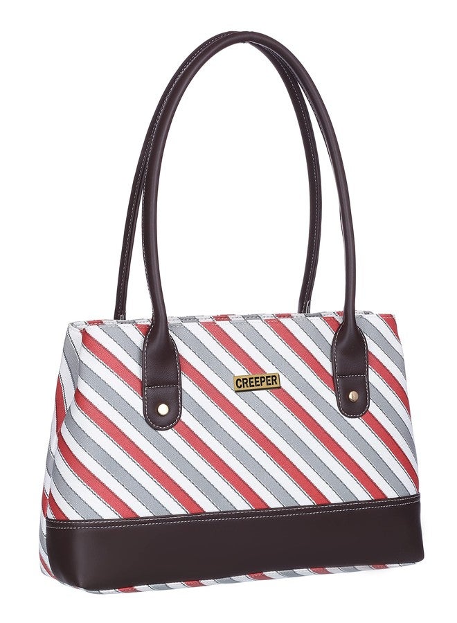 creeper Women's Handbag Leather Large Capacity Shoulder Bags Handbag Ladies Purse PU Leather Satchel Bag Travel Purse Hobo Bag For Women's/Girls (Wine) - Image 2